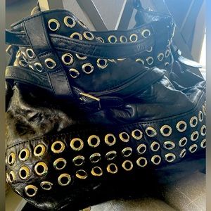 Rebecca Minkoff rivet hobo. Black super soft gorgeous leather